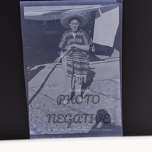 Vintage Photo Negative Mexico Mexican 1920s Tourist Wearing Serape And s... - $150.74 MXN