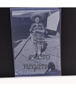 Vintage Photo Negative Mexico Mexican 1920s Tourist Wearing Serape And s... - €7,07 EUR