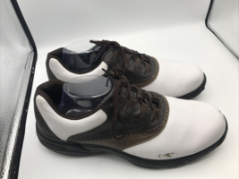 FootJoy Greenjoys 45402 Men’s Golf Shoes. Size 12M White and Brown - £16.88 GBP