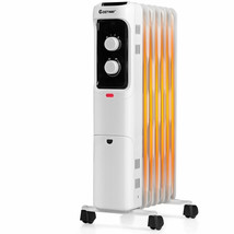 1500W Oil Filled Heater Portable Radiator Space Heater w/ Adjustable Thermostat - £98.31 GBP