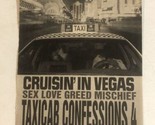 Taxicab Confessions 4 Tv Guide Print Ad HBO Cruising’ In Vegas  Tpa16 - $5.93