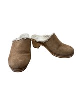 Womens Crocs Brown Faux Fur Lined Leather Suede Slip-On Clogs Size 7 SKU... - $32.71