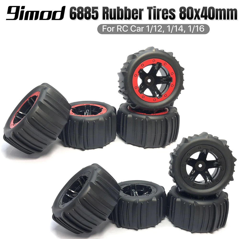 9IMOD 4pcs RC 1/16 1/14 Snow Sand Paddles Buggy Tires Hex 12mm Tyre Wheels for - £19.85 GBP