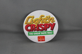 Vintage McDonalds Pin - LightN Cripsy the Great Taste Trio - Celluloid Pin - $15.00