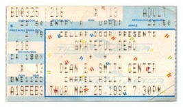 Grateful Dead Concert Ticket Stub March 25 1993 Chapel Hill North Carolina - £27.58 GBP