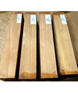 FOUR BEAUTIFUL EXOTIC KILN DRIED YELLOW MORA TURNING BLANKS 2&quot; X 2&quot; X 12&quot; - $49.68 CAD