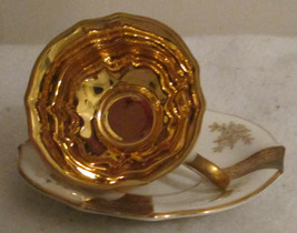 WHITE &amp; GOLD LINDNER KUEPS BAVARIA TEA CUP &amp; SAUCER  - $107.86 CAD