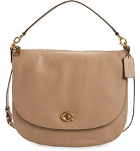 Coach Polished Pebble Leather Shoulder Hobo Crossbody Bag Taupe CA079 NW... - £123.06 GBP