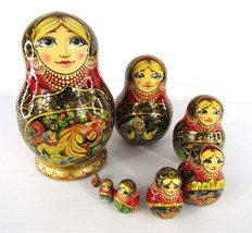 Matryoshka Nesting Dolls 6.6&quot; 8 Pc., Tsar Saltan Fire Fairytale Set Russian 457 - £137.51 GBP