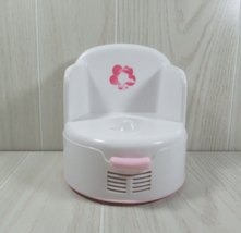 Circo baby doll&#39;s white pink flower flushing potty seat chair - £10.12 GBP