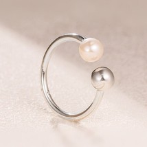 2018 Winter Release Sterling Silver Contemporary Pearl Ring Women Jewelry - £13.47 GBP
