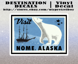 Nome Alaska Decal Sticker 4&quot; x 2.8&quot; Bering Sea Gold Mining - £3.90 GBP