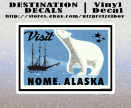 Nome Alaska Decal Sticker 4&quot; x 2.8&quot; Bering Sea Gold Mining - $4.94