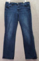 DKNY Jeans Women&#39;s Size 10 Blue Denim Medium Wash Cotton Flat Front Straight Leg - £21.70 GBP