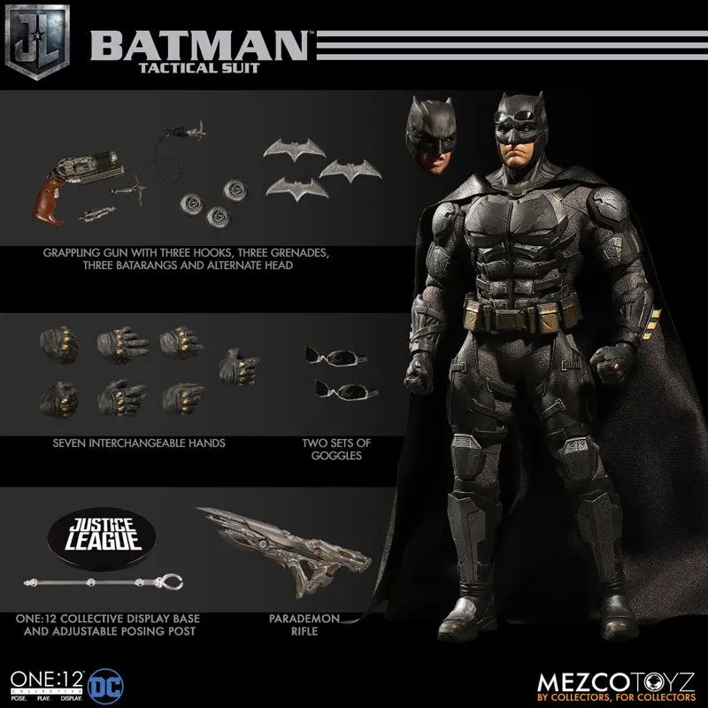 Original MEZCO ONE:12 Collective Justice League Tactical Suit Batman 1/1... - £263.24 GBP