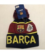FC Barcelona Soccer Unisex Beanie Hat Blue Red BARCA PomPom Winter Ski K... - $20.57