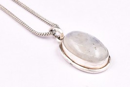 925 Sterling Silver Rainbow Moonstone Beautiful Pendant Necklace Girl Birthstone - £35.70 GBP+