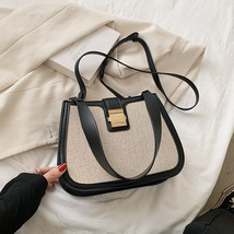 Retro Contrast Color Autumn New Women&#39;s Bag Female Handbags Simple Small Square  - £26.82 GBP