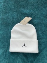 New! Nike Jordan Jumpman Logo Cuffed Beanie Hat White Color Adult Unisex - $30.00