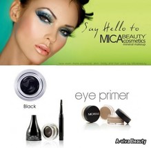 Mica Beauty Cosmetics Mineral Makeup Gel Eyeliner Black + Eye Primer - £32.87 GBP