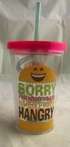 &quot;SORRY FOR WHAT I SAID &quot; 10 OZ KIDS TUMBLER CUP W/ STRAW BPA FREE - £6.45 GBP