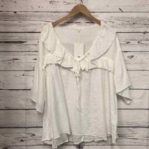 RETHM White flowy ruffle collar blouse - $22.72