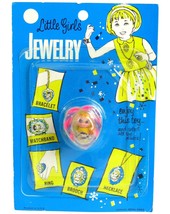 Vintage 1960&#39;s Liddle Kiddles Girls Jewelry Clone Klone Ring MISP MOC Mint New - £101.48 GBP