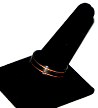 Men&quot;s Black Spinner Wedding Band Ring with 10K Rose Gold Inlay, Sz. 11.5 - $17.82