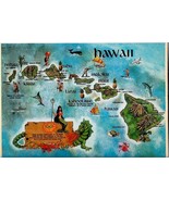 HAWAII MAP - POSTCARD - £2.72 GBP