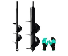 2 Pack Garden Auger Spiral Drill Bit Set - $11.64