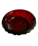 Vintage Anchor Hocking Ashtray Deep Ruby Red Glass Starburst 4” - $16.56 CAD