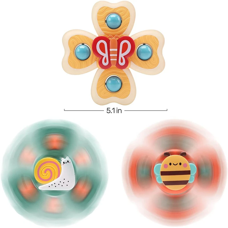 Play New 3pcs Hot Sale Free Child-safe Kid Stress Reliever Spinner Aerfly Animal - £22.91 GBP