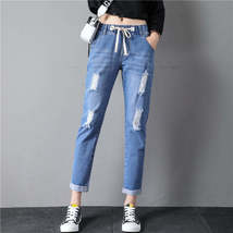 Women Jeans Pants Ankle Length Harem Trousers - £9.81 GBP+