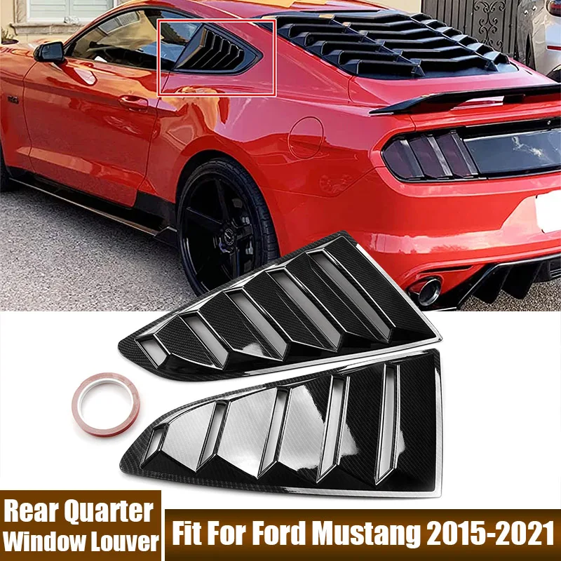 Rear Quarter Window Louvers Side Air Vent Cover Windshield Fit For Ford Mustang - £34.05 GBP+