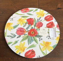 Envogue Cork Placemats set of 4 Tulips Floral Round New Spring Summer - £25.94 GBP