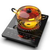 Single Burner Electric Cooktop, Portable One Burner Electric Stove, 1800W Small  - £69.85 GBP