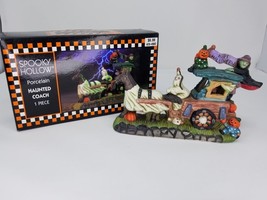 Vintage 1999 SPOOKY HOLLOW - PORCELAIN HAUNTED COACH In Box - $15.16