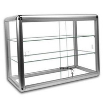 Elegant Silver Anodized Aluminum Countertop Showcase - €158,72 EUR