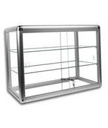 Elegant Silver Anodized Aluminum Countertop Showcase - $185.69