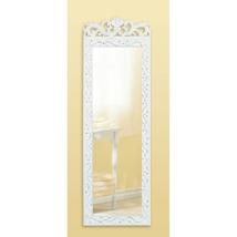 Elegant White Frame Pine Wood and MDF Wall Mirror Bathroom Living Room Bedroom - $56.95