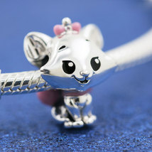 925 Sterling Silver Disney The Aristocats Marie Charm Bead - £13.36 GBP