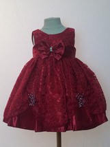  Baby Flower Girls Color Dress size 6M-9M-12M-18M-24M-2T-3T-4T/#2323 red - £20.29 GBP