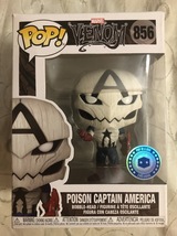 Funko POP! Marvel Venom Poison Captain America Pop In A Box Exclusive Figure 856 - £15.68 GBP