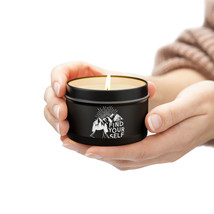 Custom Tin Candles | All-Natural Coconut Soy Wax | 5 Aromas, 3 Tin Colors | 4oz/ - £11.58 GBP+