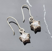 SILPADA VINTAGE 925 STERLING SILVER STAR FILIGREE DANGLE DROP EARRINGS W... - $866.31 MXN