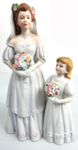 Bride &amp; Flower Girl Porcelain Figurine Homco Home #1405 - £15.97 GBP