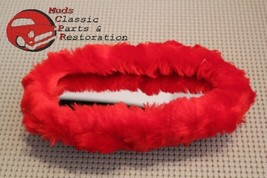 Ford Chrysler Dodge Plymouth Mercury Red Fuzzy Mirror Muff New - $10.48