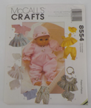 Mccalls Crafts Pattern #8554 Dolls Clothes Package Fits Sz 8"-16"DOLL Uncut 1996 - $9.99