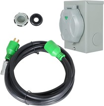 Labwork 30A Generator Cord 15Ft And Pre-Drilled Power Inlet Box Combo Kit - $92.99