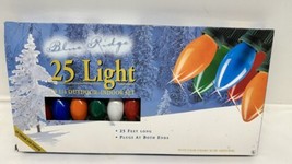 Vintage New Blue Ridge Mountain 25 Light Christmas Lights Multi Colored Ceramic - £15.51 GBP